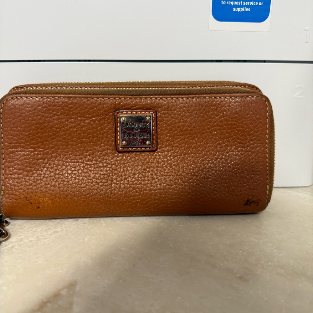 Dooney & Bourke Tan Leather Clutch